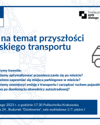 Przyjdź na debatę o przyszłości krakowskiego transportu